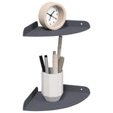 Vidaxl hoek vloeiende plank 2 st antraciet 18 x 18 x 2 cm