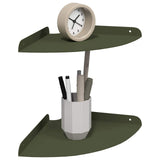Vidaxl hoek vloeiende plank 2 st olijf groen 24 x 24 x 2 cm