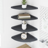 Vidaxl hoek vloeiende plank 4 st antraciet 30 x 30 x 2 cm
