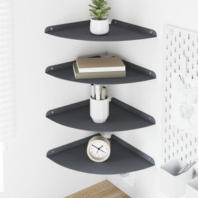 Vidaxl hoek vloeiende plank 4 st antraciet 30 x 30 x 2 cm