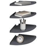 Vidaxl hoek vloeiende plank 4 st antraciet 30 x 30 x 2 cm