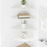 Vidaxl hoek vloeiende plank 4 st wit 30 x 30 x 2 cm