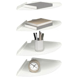Vidaxl hoek vloeiende plank 4 st wit 30 x 30 x 2 cm