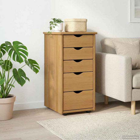 Vidaxl kast 34 x 39 x 61,5 cm massief vurenhout honingbruin