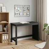 Vidaxl bureau zwart 112 x 50 x 75 cm massief vurenhout