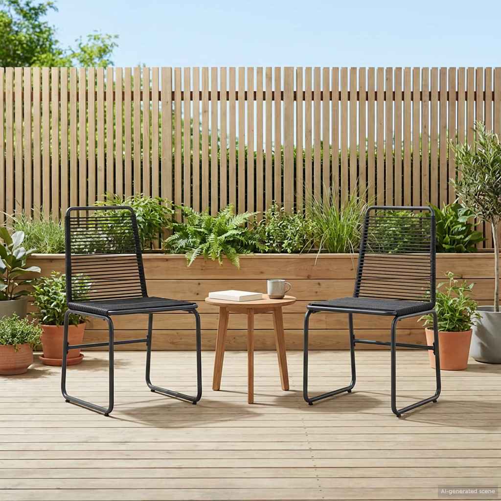 Vidaxl tuinstoelen 2 st zwart rattan
