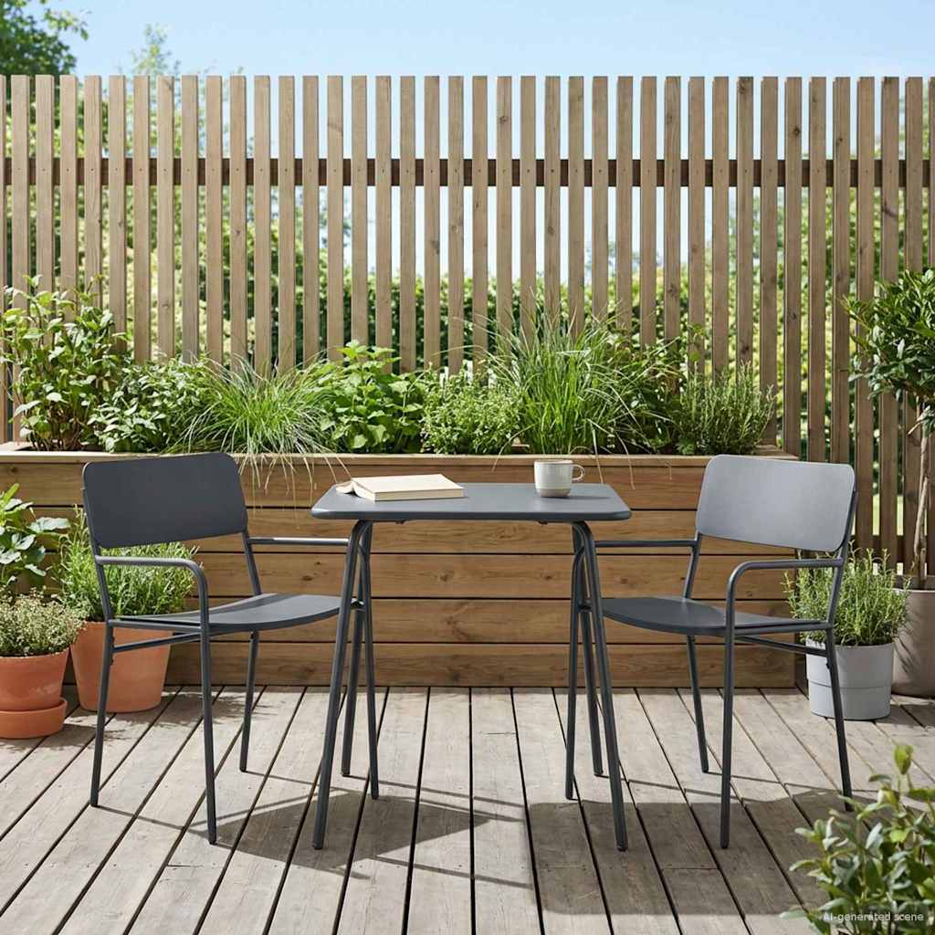 Vidaxl tuinstoelen 2 st antraciet staal