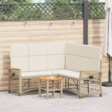 Vidaxl tuin ligbankset 5-aantal zitplaatsen beige en crème wit