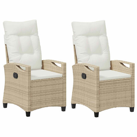 Vidaxl tuinstoel 2 st beige en crème staal en polyester