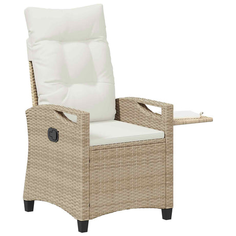 Vidaxl verstelbare tuinstoel beige en crème 56 x 60 x 112 cm