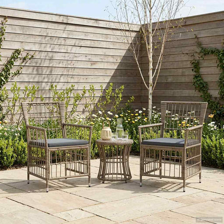 Vidaxl tuinstoelen 2 st grijs pe rattan, staal en polyester stof