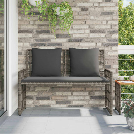 Vidaxl tuinbank 2 -seater 116 x 55 x 82 cm staal en poly rattan