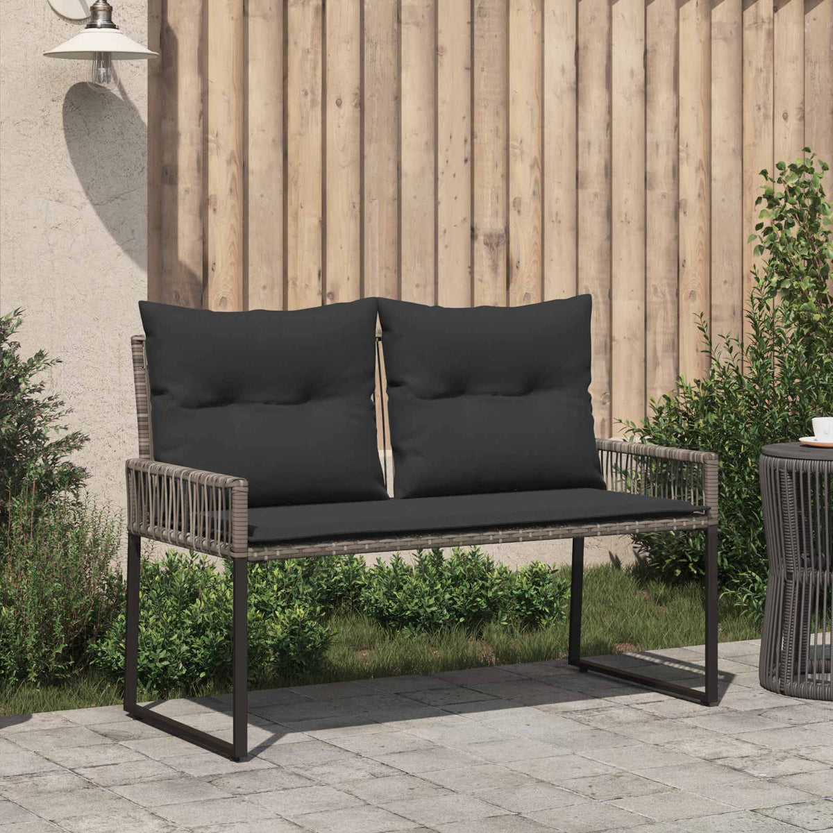 Vidaxl tuinbank 2 -seater 4 st 110 x 59 x 82 cm poly rattan