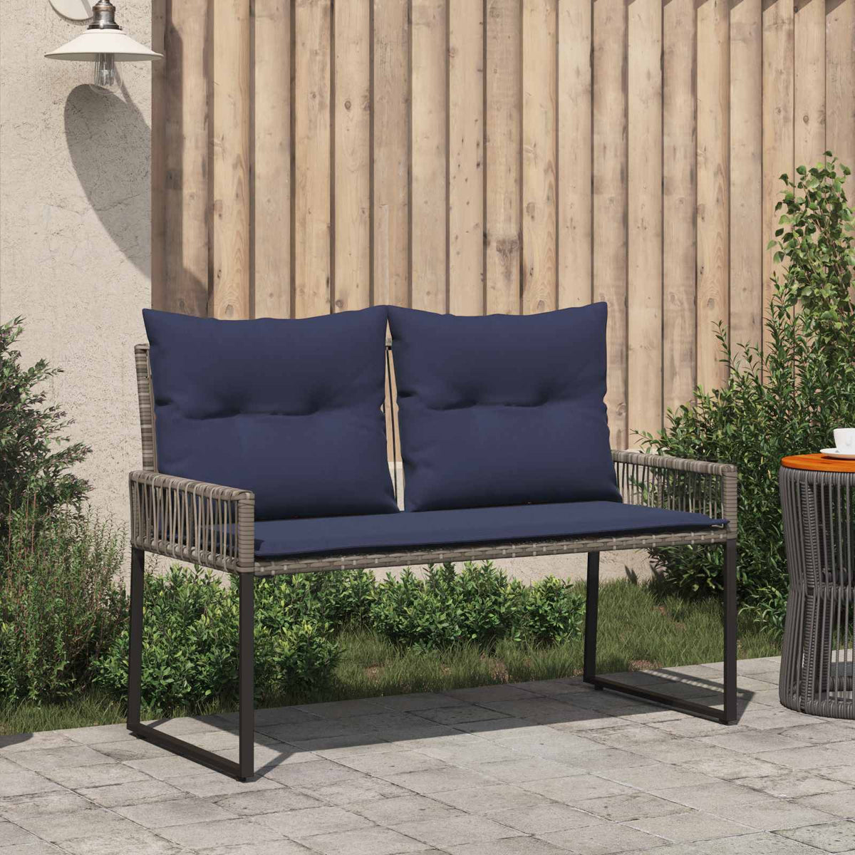 Vidaxl tuinbank 2 -seater 4 st 110 x 59 x 82 cm poly rattan