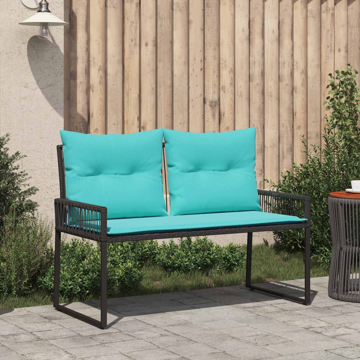 Vidaxl tuinbank 2 -seater 4 st 110 x 59 x 82 cm poly rattan