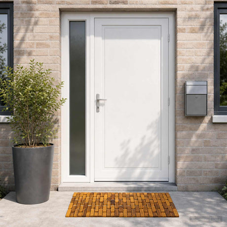 Vidaxl badmatten 2 st naturel 44 x 60 cm massief acaciahout