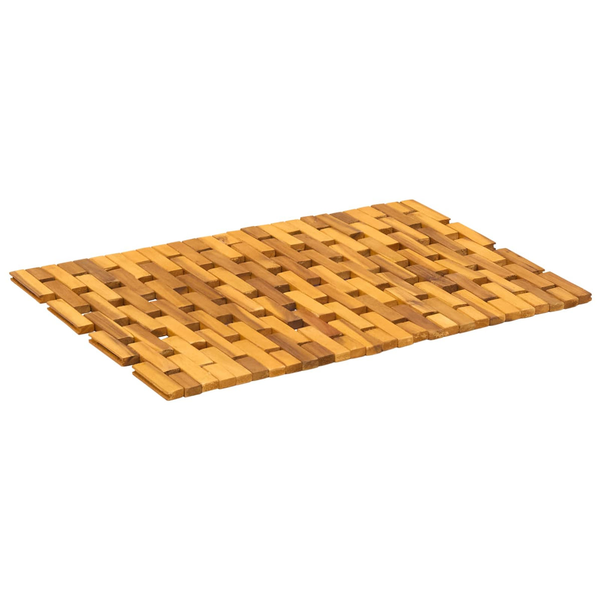 Vidaxl badmatten 2 st naturel 44 x 60 cm massief acaciahout