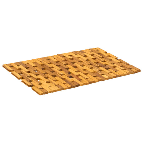 Vidaxl badmatten 2 st naturel 44 x 60 cm massief acaciahout