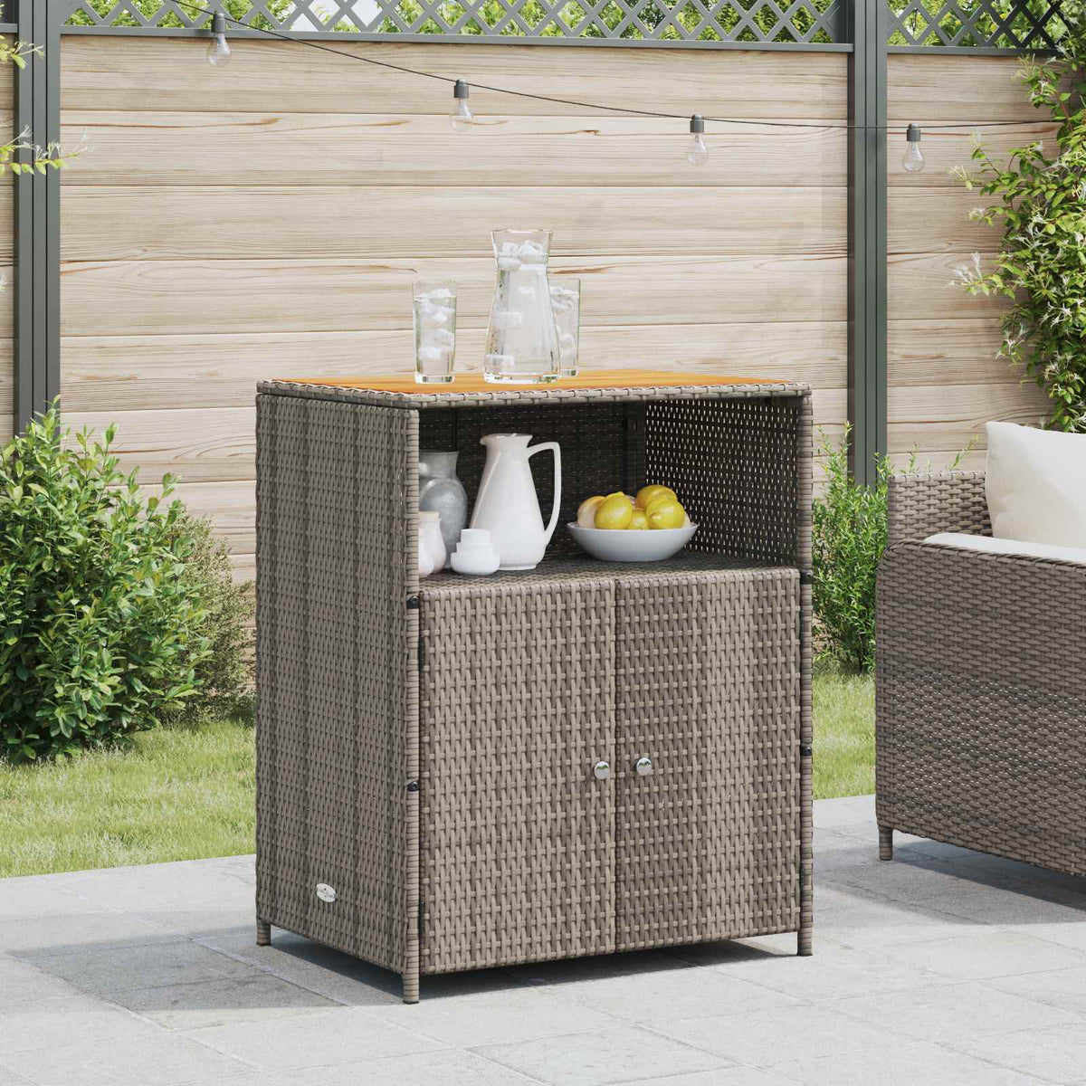 Vidaxl kast met plank grijs 70 x 50 x 87 cm polyester en roly ratten
