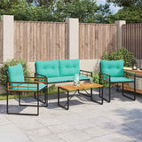 Vidaxl buitenmeubelset 4 st turquoise
