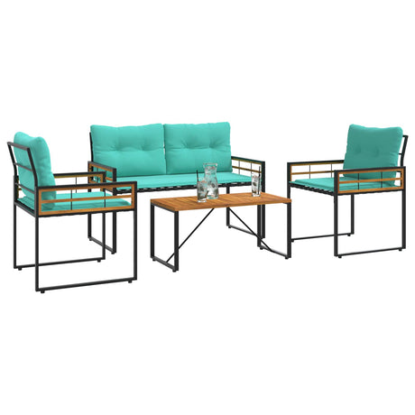 Vidaxl buitenmeubelset 4 st turquoise