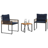 Vidaxl buitenmeubelset 3 st marineblauw