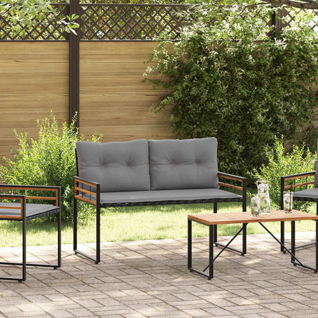 Vidaxl houten laag bank 114 x 55 x 77 cm lichtgrijs rechthoekig