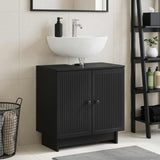 Vidaxl badkamer wastafelkast ede zwart 59,5 x 31,5 x 59 cm