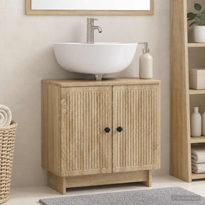 Vidaxl badkamer wastafelkast ede sonoma eiken 59,5 x 31,5 x 59 cm