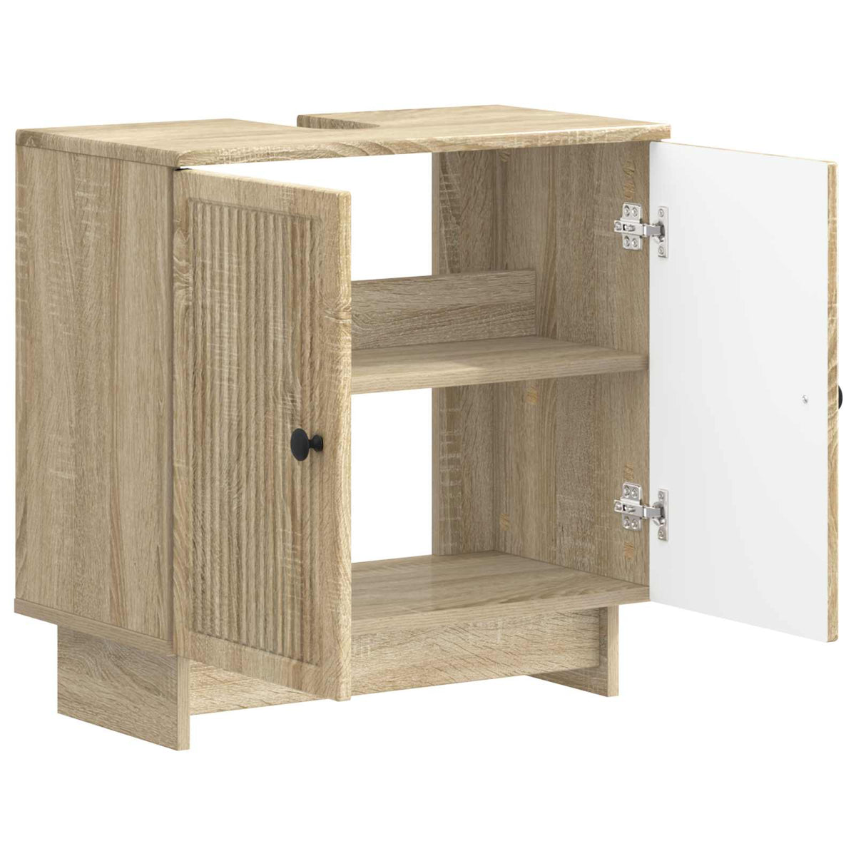 Vidaxl badkamer wastafelkast ede sonoma eiken 59,5 x 31,5 x 59 cm