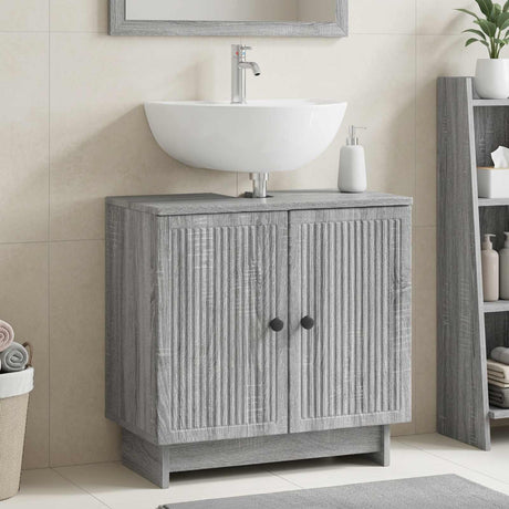 Vidaxl badkamer wastafelkast ede grijs sonoma 59,5 x 31,5 x 59 cm