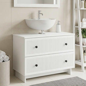 Vidaxl badkamer wastafelkast ede wit 82 x 41 x 59 cm bewerkt hout