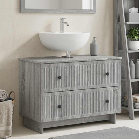 Vidaxl badkamer wastafelkast ede grijs sonoma 82 x 41 x 59 cm