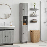 Vidaxl badkamerkast met open plank ede grijs sonoma 30 x 31 x 190 cm