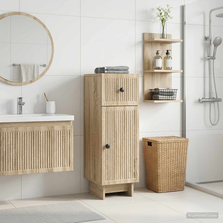 Vidaxl badkamer opbergkast ede sonoma eiken 30 x 31 x 80 cm