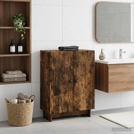 Vidaxl badkamer opbergkast ede gerookt eiken 59,5 x 31 x 80 cm