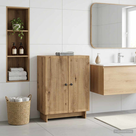 Vidaxl badkamer opbergkast ede artisanaal eiken 59,5 x 31 x 80 cm