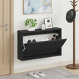 Vidaxl wandgemonteerde schoenkast ede 71 x 17 x 43 cm bewerkt hout