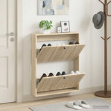 Vidaxl wandgemonteerde schoenkast ede 71 x 17 x 86 cm bewerkt hout