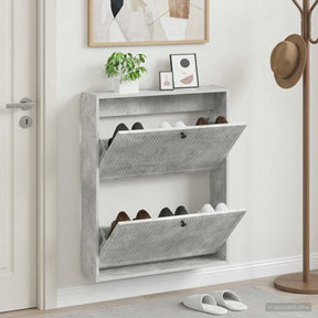 Vidaxl wandgemonteerde schoenkast ede 71 x 17 x 86 cm bewerkt hout