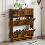 Vidaxl schoenenkast ede 78 x 24 x 103 cm bewerkt hout gerookt eiken