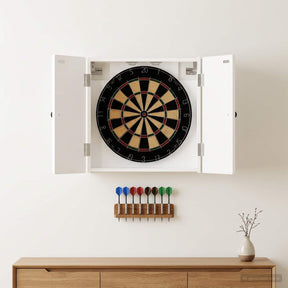Vidaxl dartbord kabinet breda hoogglans wit 52,5 x 10,5 x 53,5 cm