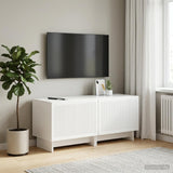 Vidaxl tv-meubel hoogglans wit bewerkt hout