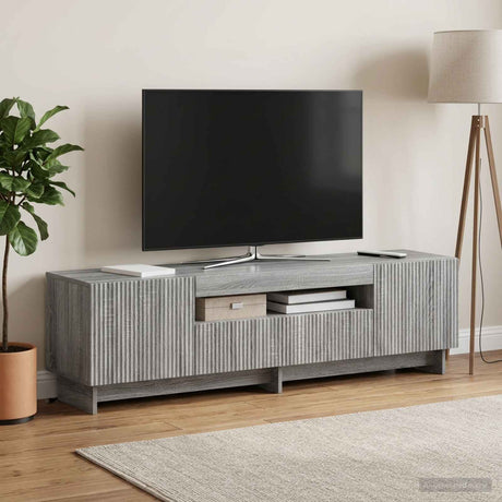 Vidaxl led tv-meubel ede 153 x 35 x 43 cm grijs sonoma bewerkt hout