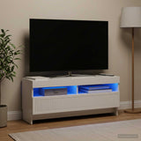 Vidaxl led tv-meubel ede 100 x 35 x 43 cm hoogglans wit bewerkt hout