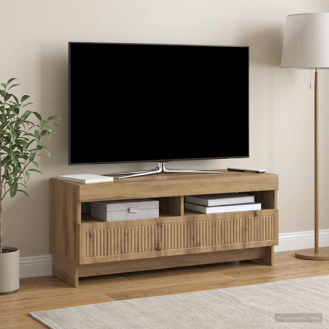 Vidaxl led tv-meubel ede 100 x 35 x 43 cm artisanaal eiken