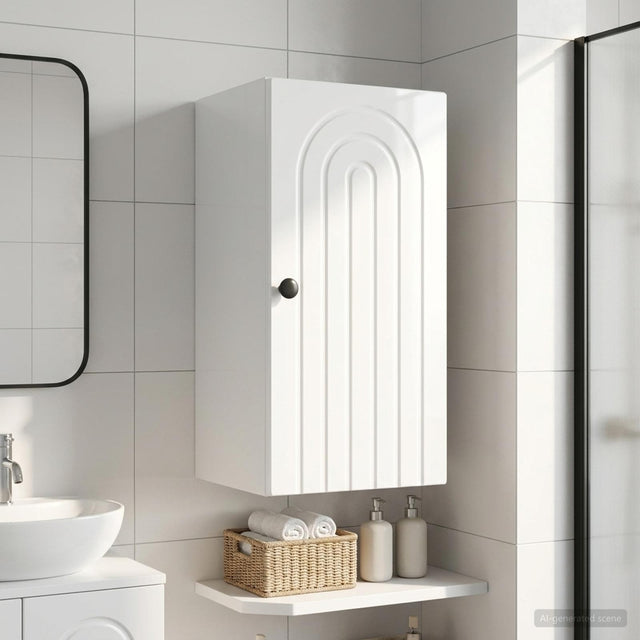 Vidaxl badkamer wandkast alkmaar hoogglans wit 30 x 31 x 59 cm