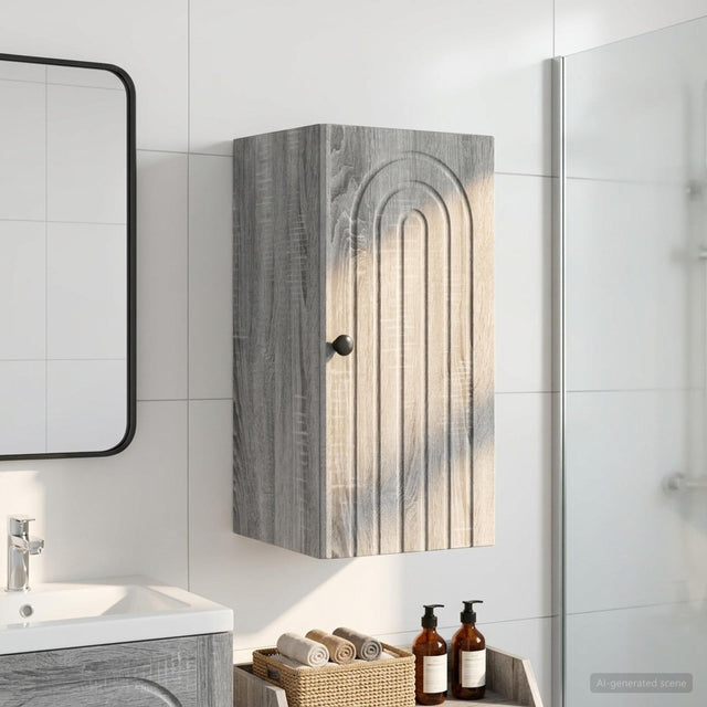 Vidaxl badkamer wandkast alkmaar grijs sonoma 30 x 31 x 59 cm