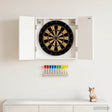 Vidaxl dartbord kabinet alkmaar hoogglans wit 52,5 x 10,5 x 53,5 cm
