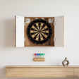 Vidaxl dartbord kabinet alkmaar oud hout 52,5 x 10,5 x 53,5 cm